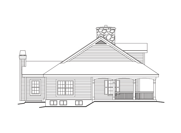 Home Plan Left Elevation of this 3-Bedroom,1944 Sq Ft Plan -138-1155