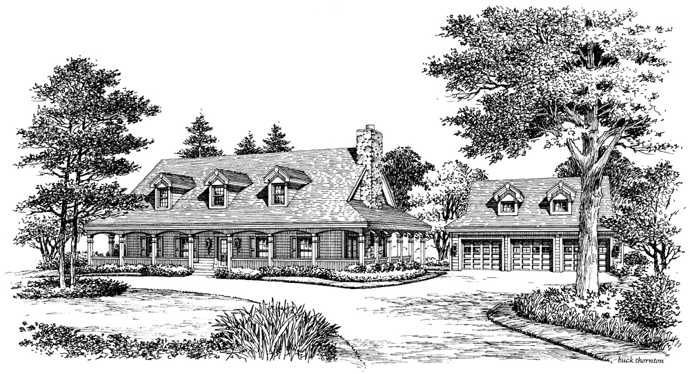 Front View of this 3-Bedroom, 1944 Sq Ft Plan - 138-1155