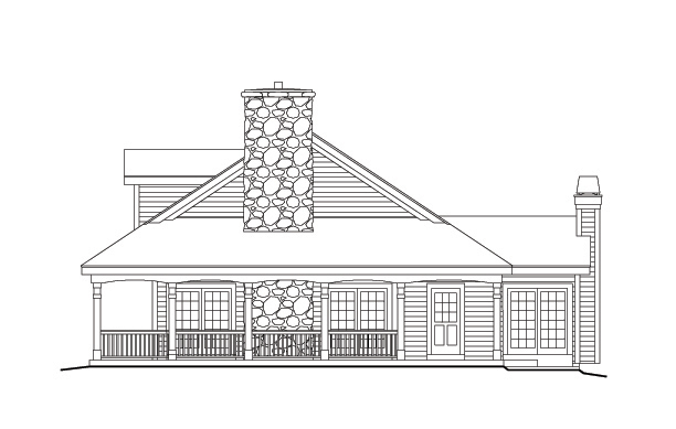 Home Plan Right Elevation of this 3-Bedroom,1944 Sq Ft Plan -138-1155