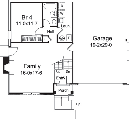 Home Plan Left Elevation of this 4-Bedroom,2080 Sq Ft Plan -138-1160