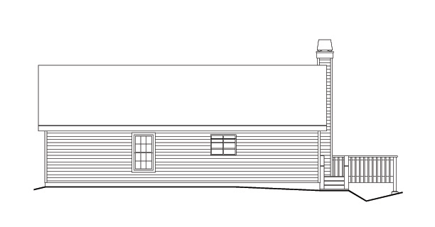 Home Plan Rear Elevation of this 4-Bedroom,2080 Sq Ft Plan -138-1160