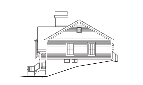 Home Plan Right Elevation of this 4-Bedroom,2080 Sq Ft Plan -138-1160