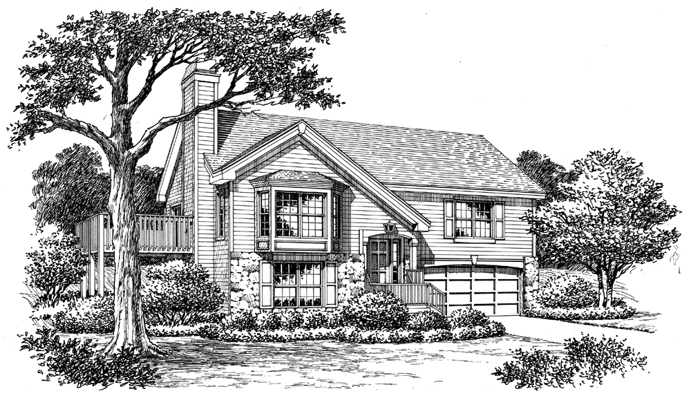 Front View of this 4-Bedroom, 2080 Sq Ft Plan - 138-1160