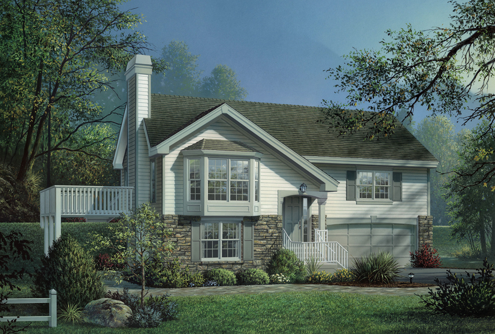 Front elevation of Traditional home (ThePlanCollection: House Plan #138-1160)
