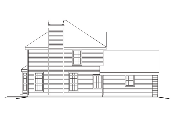 Home Plan Left Elevation of this 4-Bedroom,2046 Sq Ft Plan -138-1161