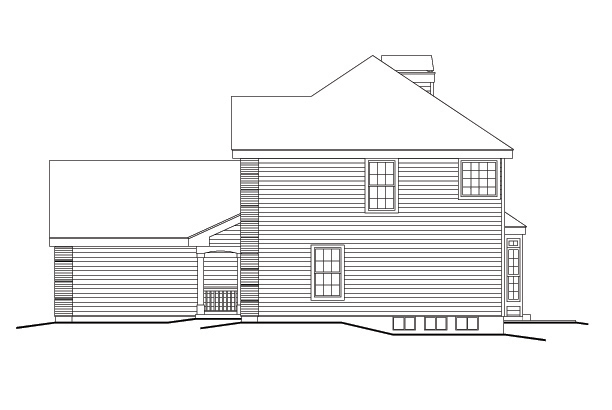Home Plan Right Elevation of this 4-Bedroom,2046 Sq Ft Plan -138-1161