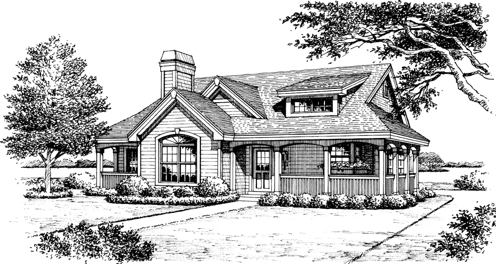 Front View of this 2-Bedroom, 1316 Sq Ft Plan - 138-1164
