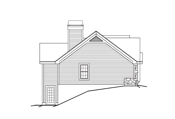 Home Plan Left Elevation of this 3-Bedroom,1532 Sq Ft Plan -138-1167