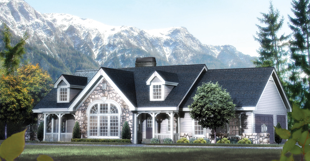 Front elevation of Traditional home (ThePlanCollection: House Plan #138-1168)