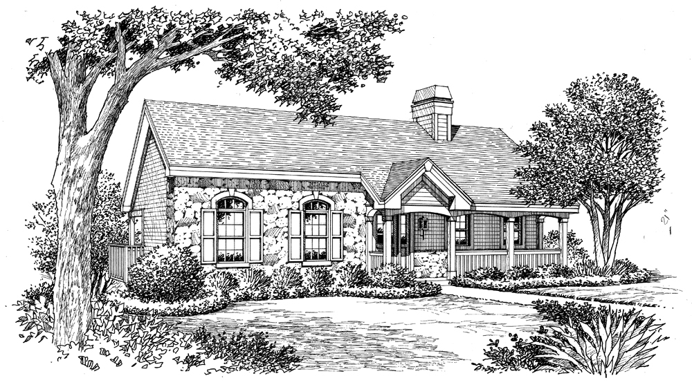 Front View of this 2-Bedroom, 1348 Sq Ft Plan - 138-1170