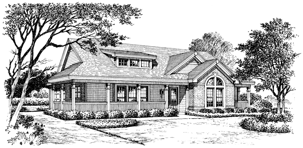 Front View of this 3-Bedroom, 1591 Sq Ft Plan - 138-1171