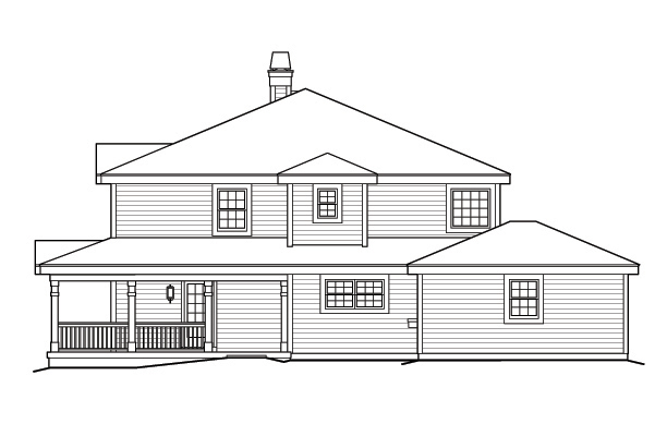 Home Plan Right Elevation of this 4-Bedroom,2828 Sq Ft Plan -138-1172