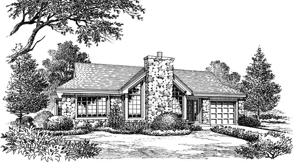 Front View of this 2-Bedroom, 1687 Sq Ft Plan - 138-1174