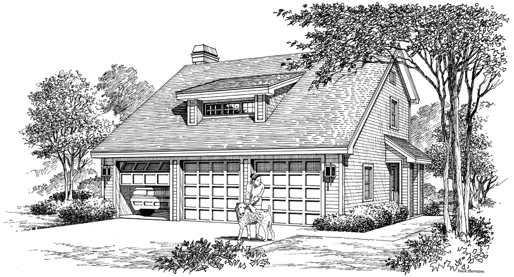 Front View of this 2-Bedroom, 1005 Sq Ft Plan - 138-1176