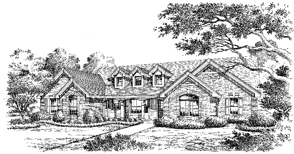 Front View of this 4-Bedroom, 1929 Sq Ft Plan - 138-1177