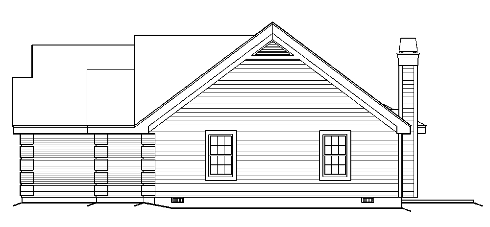 Home Plan Right Elevation of this 4-Bedroom,1929 Sq Ft Plan -138-1177
