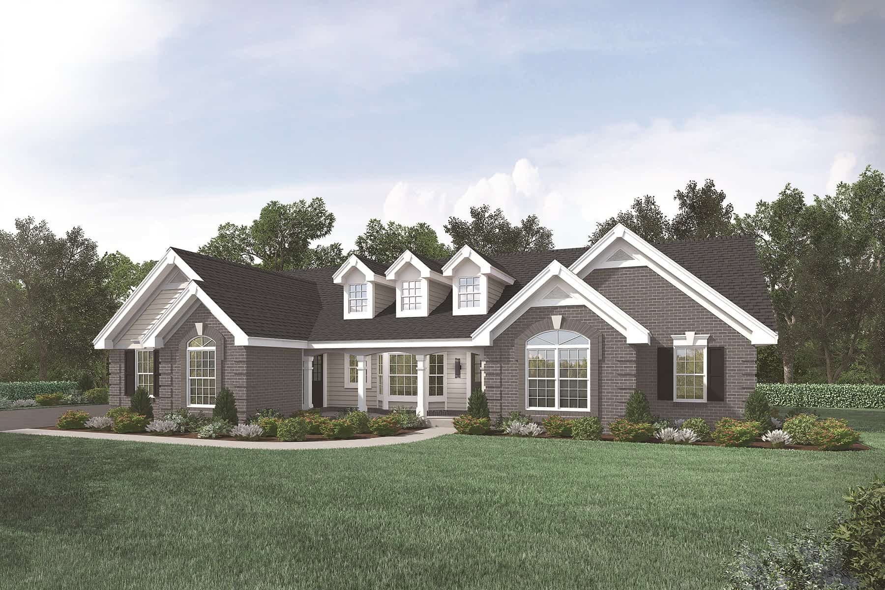 Front elevation of Traditional home (ThePlanCollection: House Plan #138-1177)