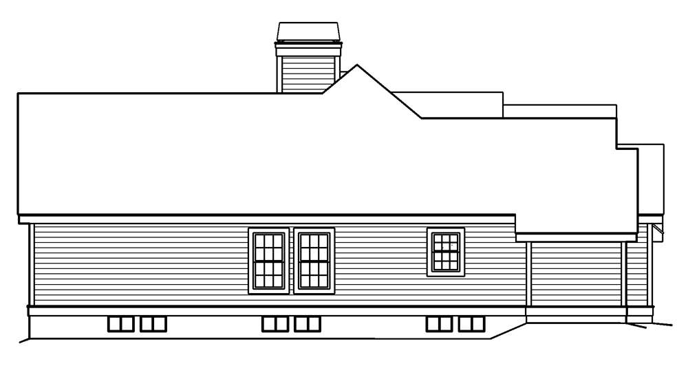 Home Plan Left Elevation of this 4-Bedroom,2420 Sq Ft Plan -138-1181