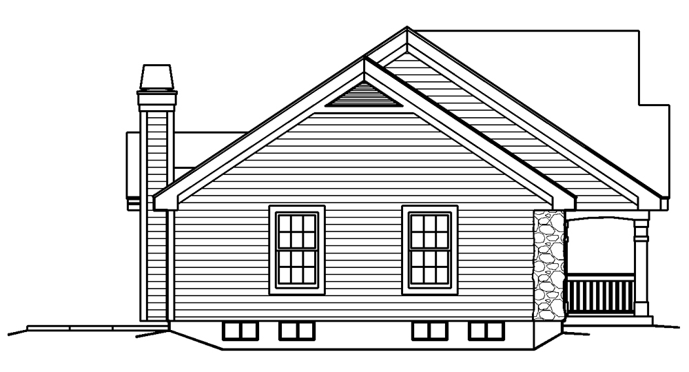 Home Plan Left Elevation of this 5-Bedroom,1941 Sq Ft Plan -138-1182