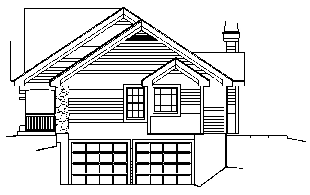 Home Plan Right Elevation of this 5-Bedroom,1941 Sq Ft Plan -138-1182