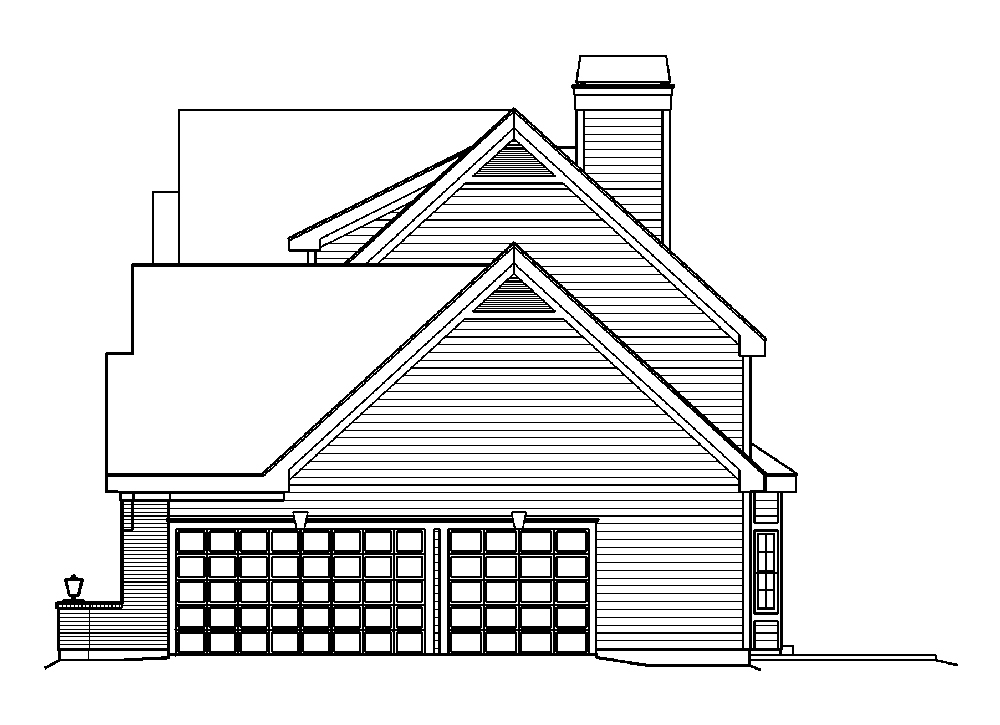 Home Plan Right Elevation of this 4-Bedroom,3670 Sq Ft Plan -138-1183