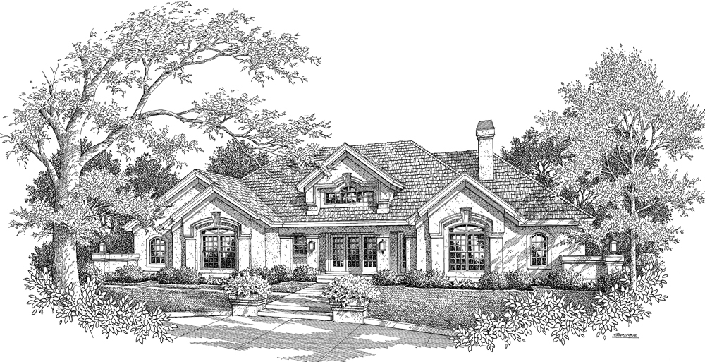 Front View of this 4-Bedroom, 2539 Sq Ft Plan - 138-1186
