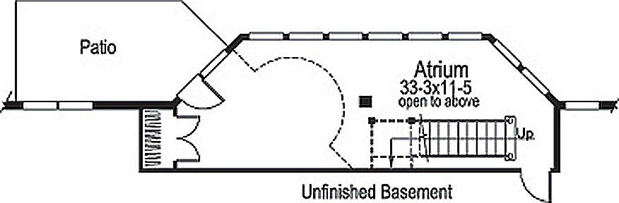 Floor Plan Basement of Ranch Plan #138-1186