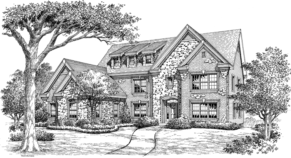 Front View of this 4-Bedroom, 3974 Sq Ft Plan - 138-1189
