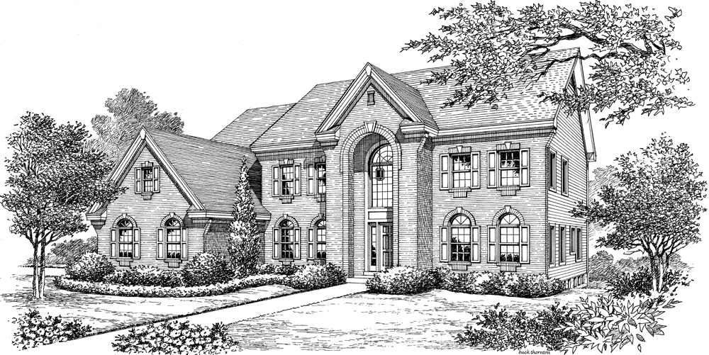 Front View of this 4-Bedroom, 4597 Sq Ft Plan - 138-1191