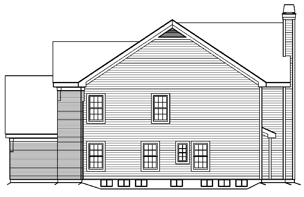 Home Plan Right Elevation of this 4-Bedroom,4597 Sq Ft Plan -138-1191