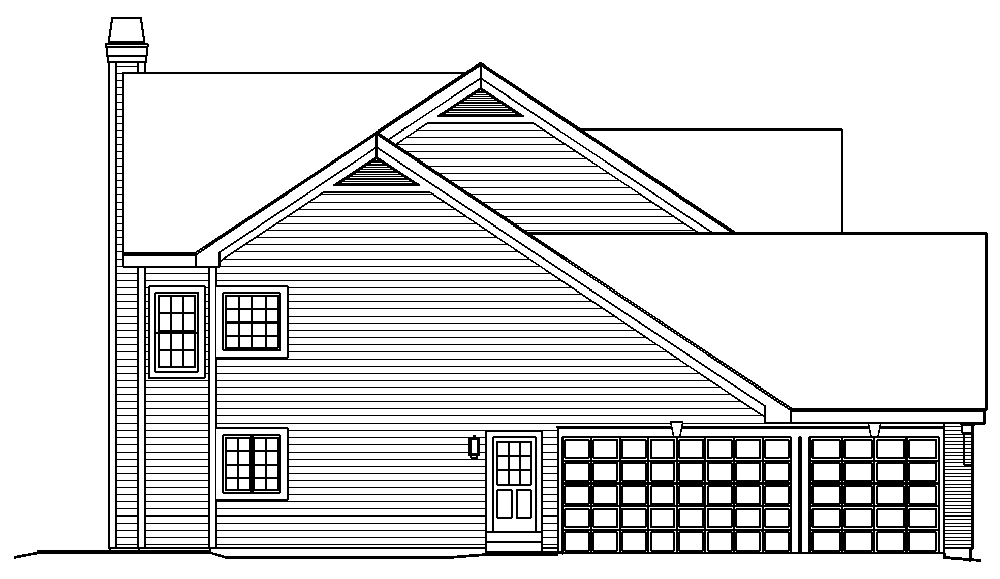Home Plan Left Elevation of this 4-Bedroom,4597 Sq Ft Plan -138-1191