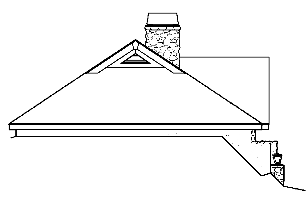 Home Plan Left Elevation of this 2-Bedroom,1480 Sq Ft Plan -138-1193