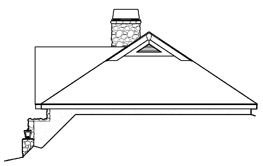 Home Plan Right Elevation of this 2-Bedroom,1480 Sq Ft Plan -138-1193