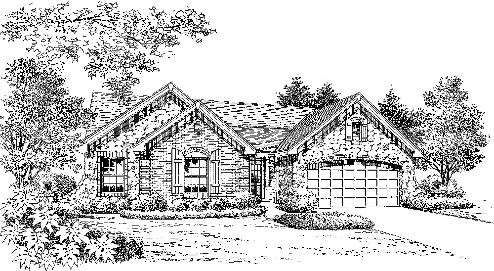 Front View of this 4-Bedroom, 1519 Sq Ft Plan - 138-1194