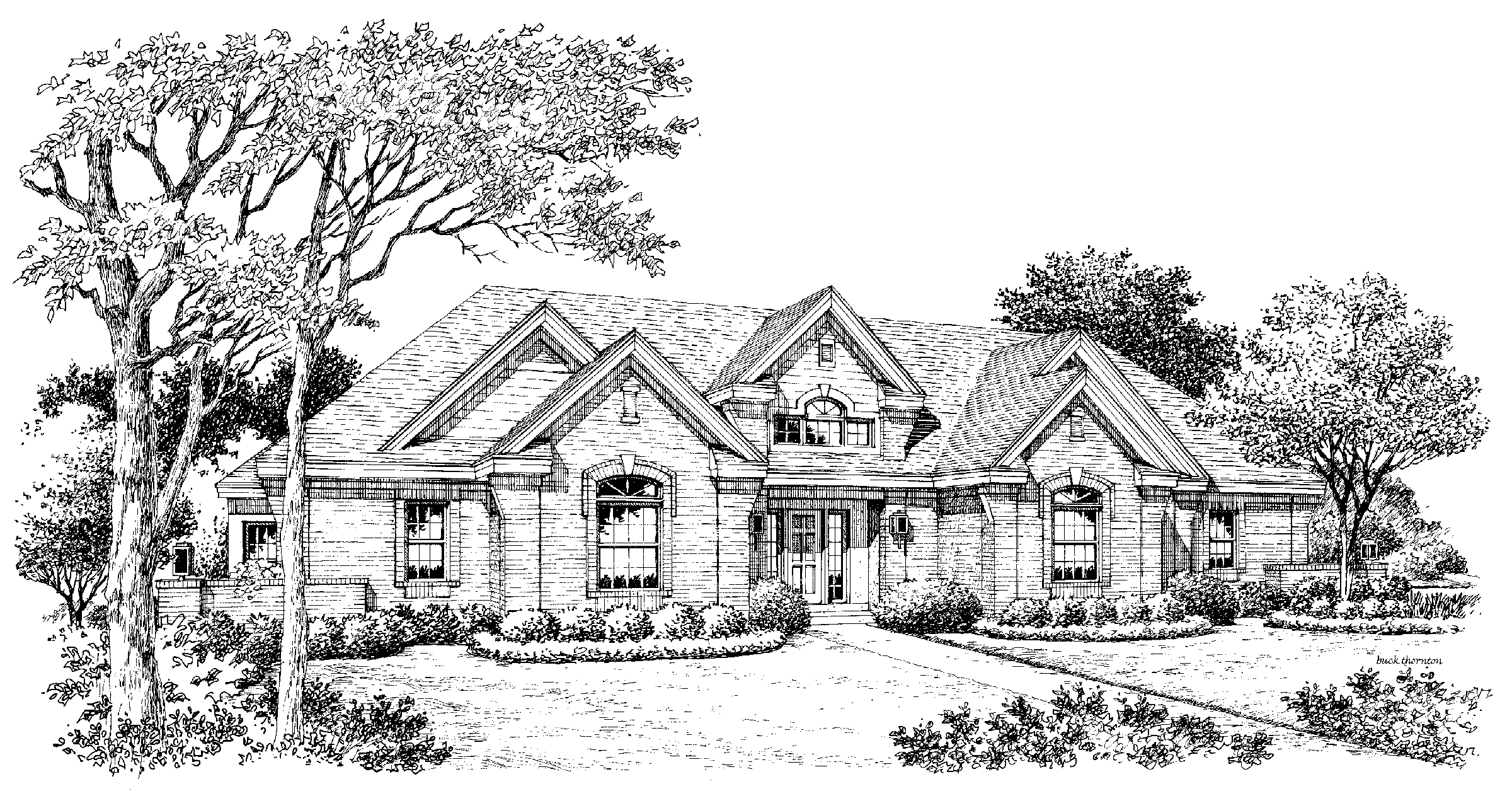 Front View of this 3-Bedroom, 2210 Sq Ft Plan - 138-1197