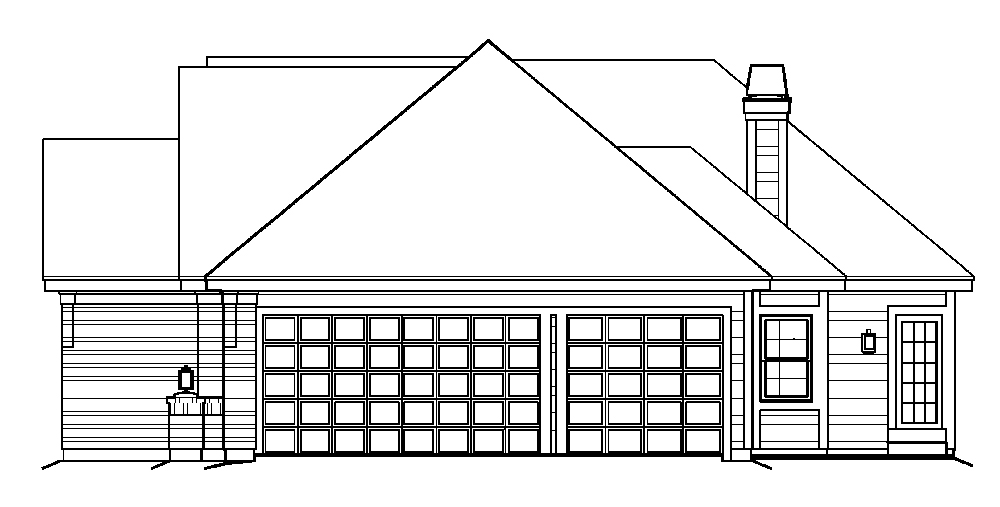 Home Plan Right Elevation of this 3-Bedroom,2210 Sq Ft Plan -138-1197