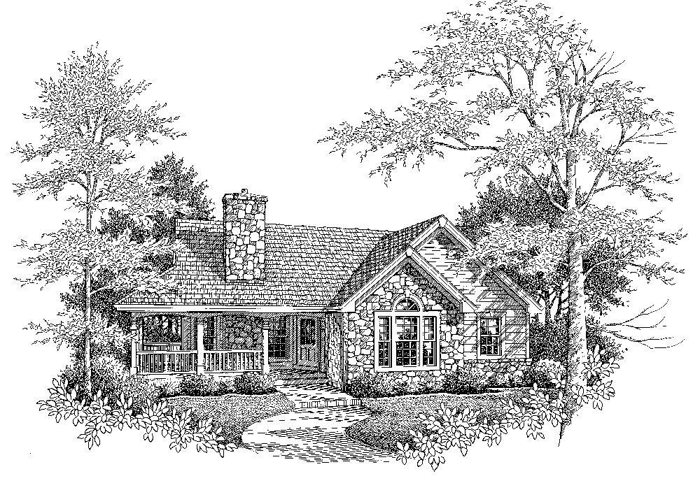 Front View of this 2-Bedroom, 1114 Sq Ft Plan - 138-1198