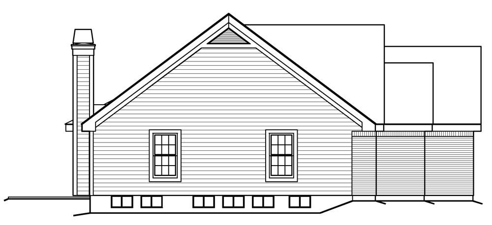 Home Plan Left Elevation of this 4-Bedroom,2322 Sq Ft Plan -138-1200