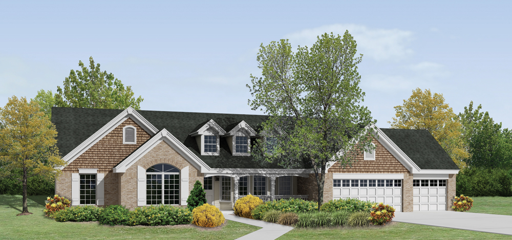 Front elevation of Country home (ThePlanCollection: House Plan #138-1200)