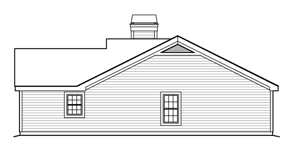 Home Plan Right Elevation of this 4-Bedroom,1203 Sq Ft Plan -138-1203