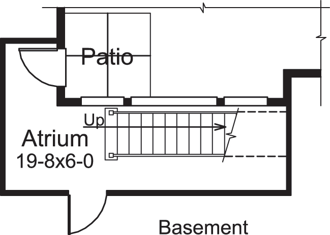 Floor Plan Basement of Country Plan #138-1205