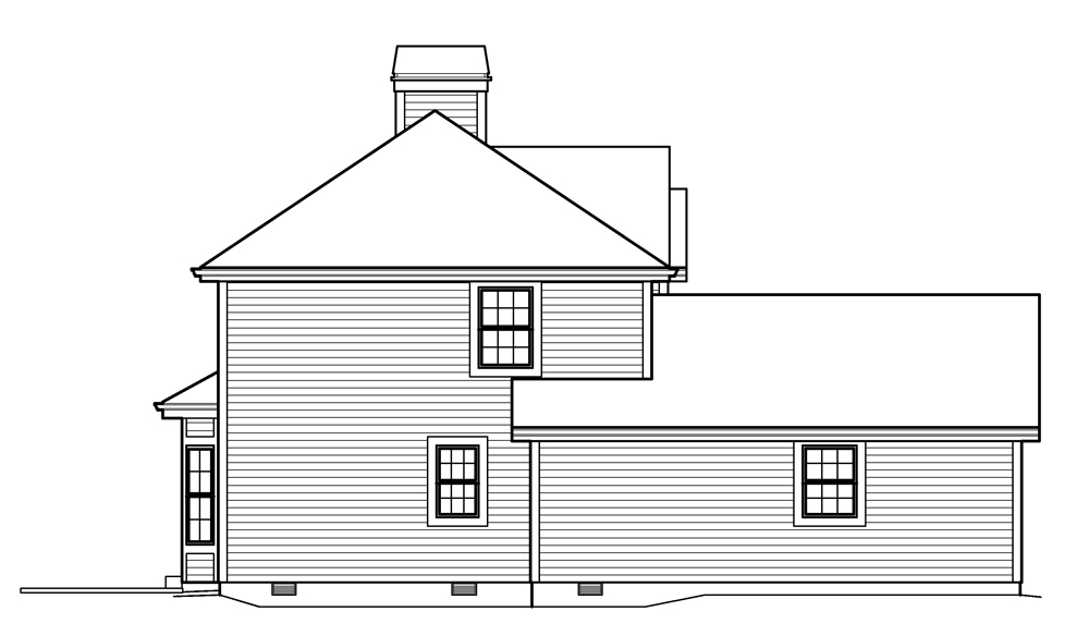Home Plan Left Elevation of this 3-Bedroom,3056 Sq Ft Plan -138-1206
