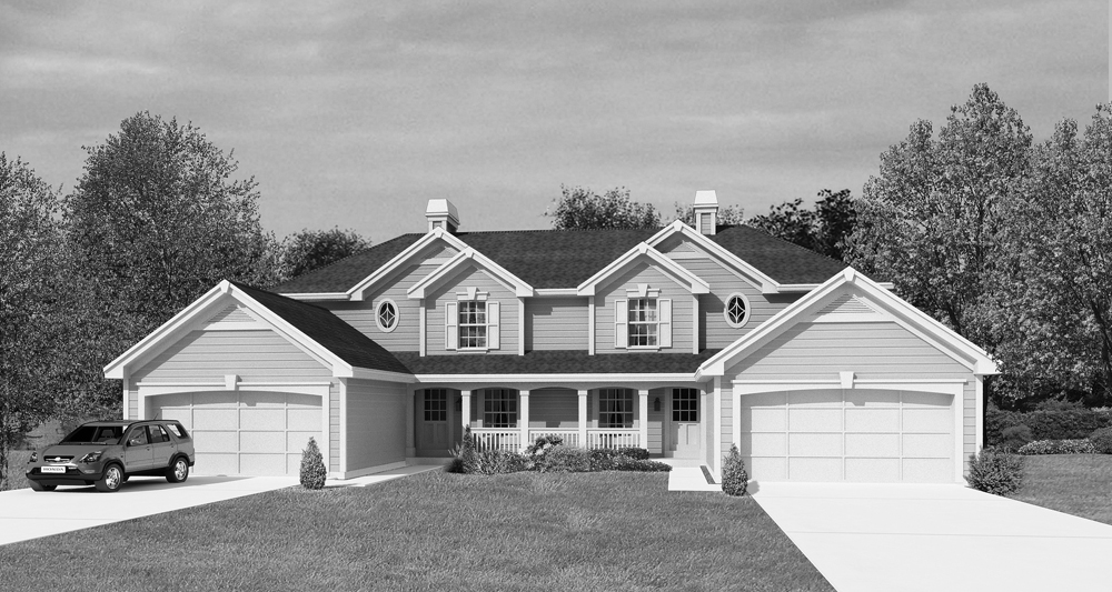 Front View of this 3-Bedroom, 1528 Sq Ft Plan - 138-1206