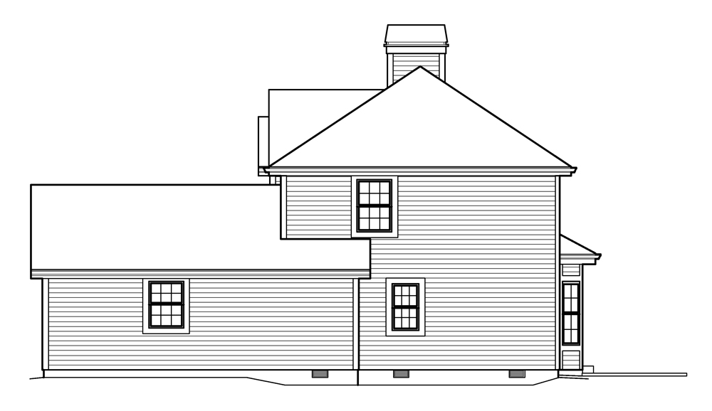 Home Plan Right Elevation of this 3-Bedroom,3056 Sq Ft Plan -138-1206