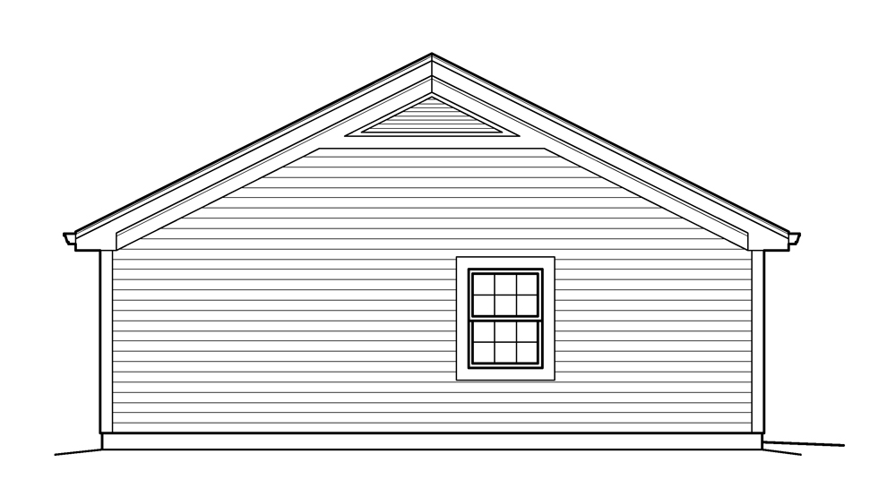 Home Plan Left Elevation of this 1-Bedroom,421 Sq Ft Plan -138-1209