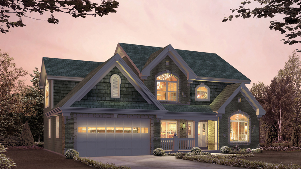 Front elevation of Country home (ThePlanCollection: House Plan #138-1210)