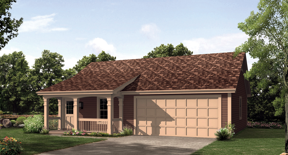 Front elevation of Cottage home (ThePlanCollection: House Plan #138-1212)