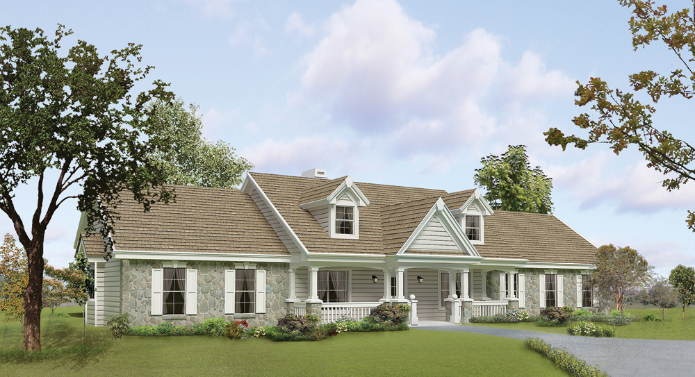 Front elevation of Traditional home (ThePlanCollection: House Plan #138-1219)