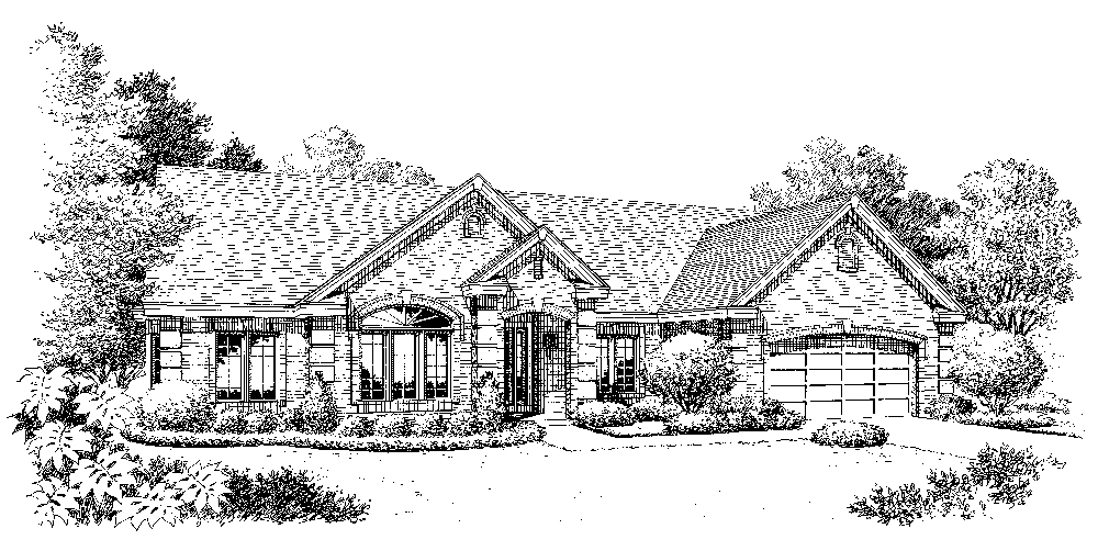 Front View of this 4-Bedroom, 2154 Sq Ft Plan - 138-1220