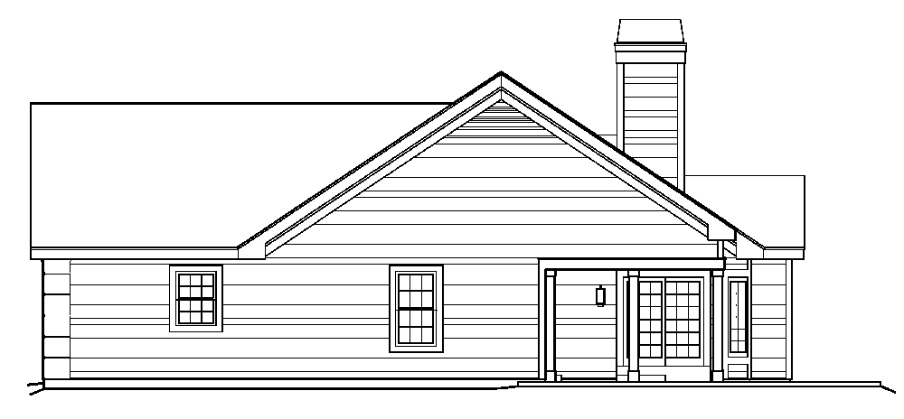 Home Plan Right Elevation of this 4-Bedroom,2154 Sq Ft Plan -138-1220